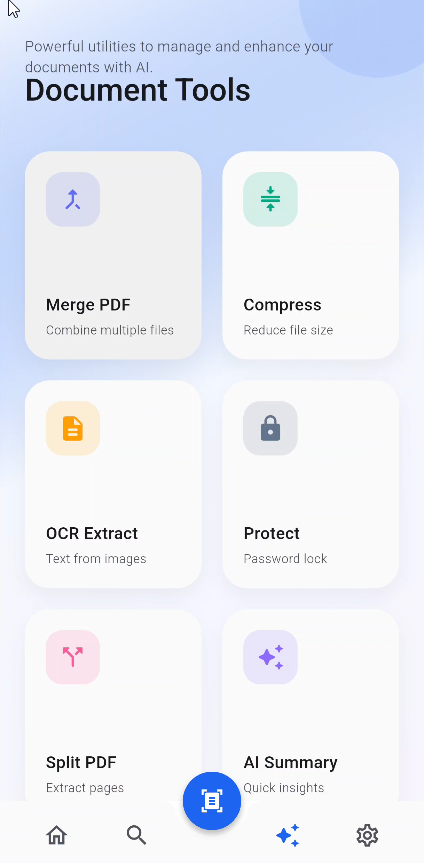 DocuVibe App Interface