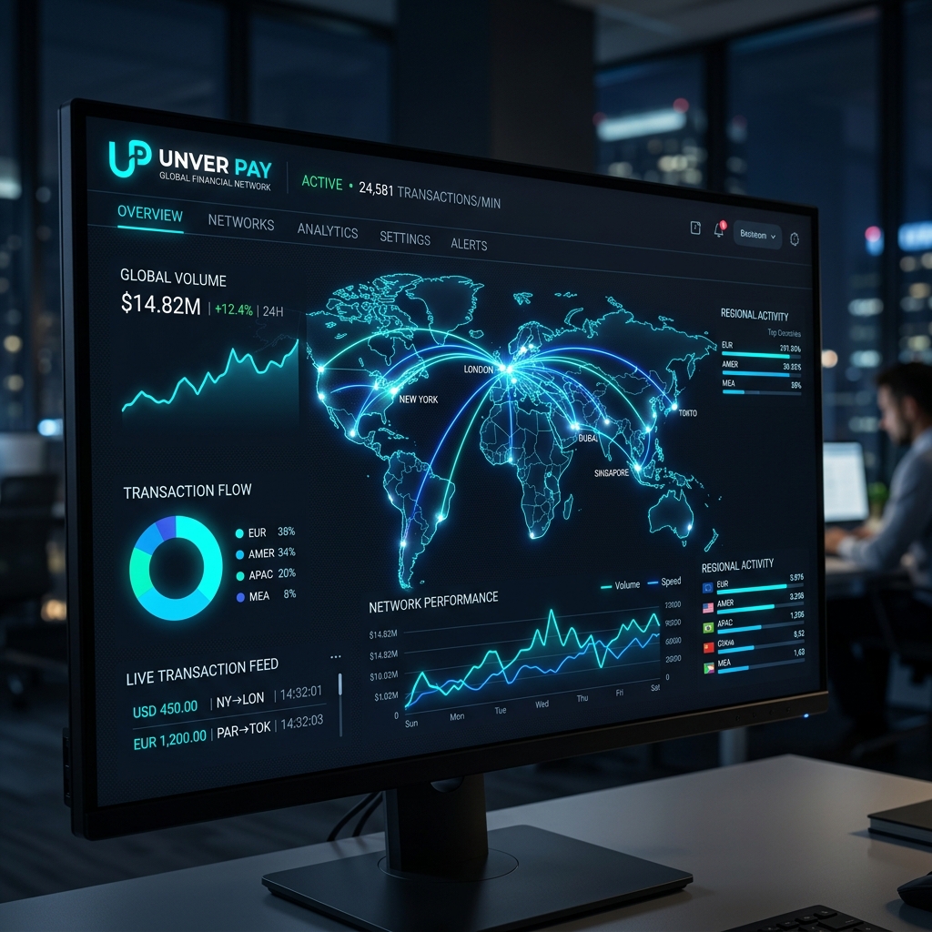Unver Pay Global Fintech Dashboard Mockup